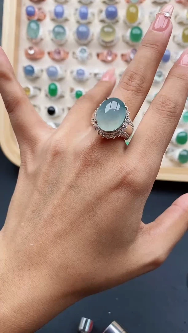 翡翠戒指未镶嵌缅甸天然A货翡翠222  1-1