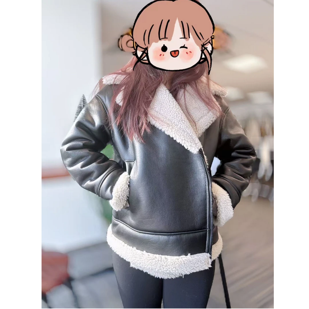 冬季立领宽松秋冬女装加厚机车款外套