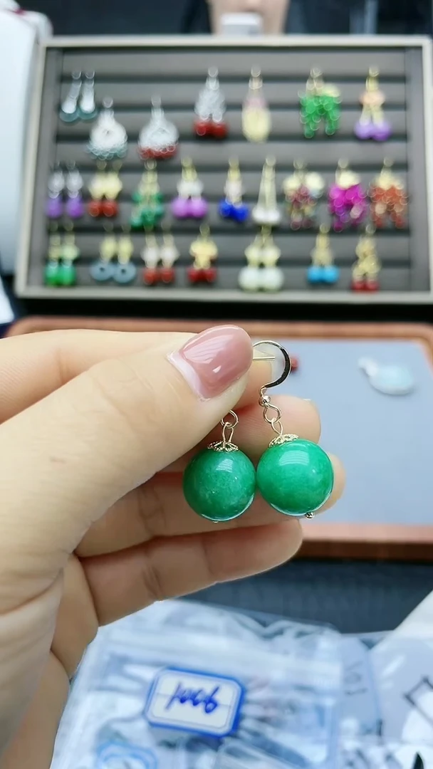 【闪购商品】翡翠耳饰14K金镶嵌542000