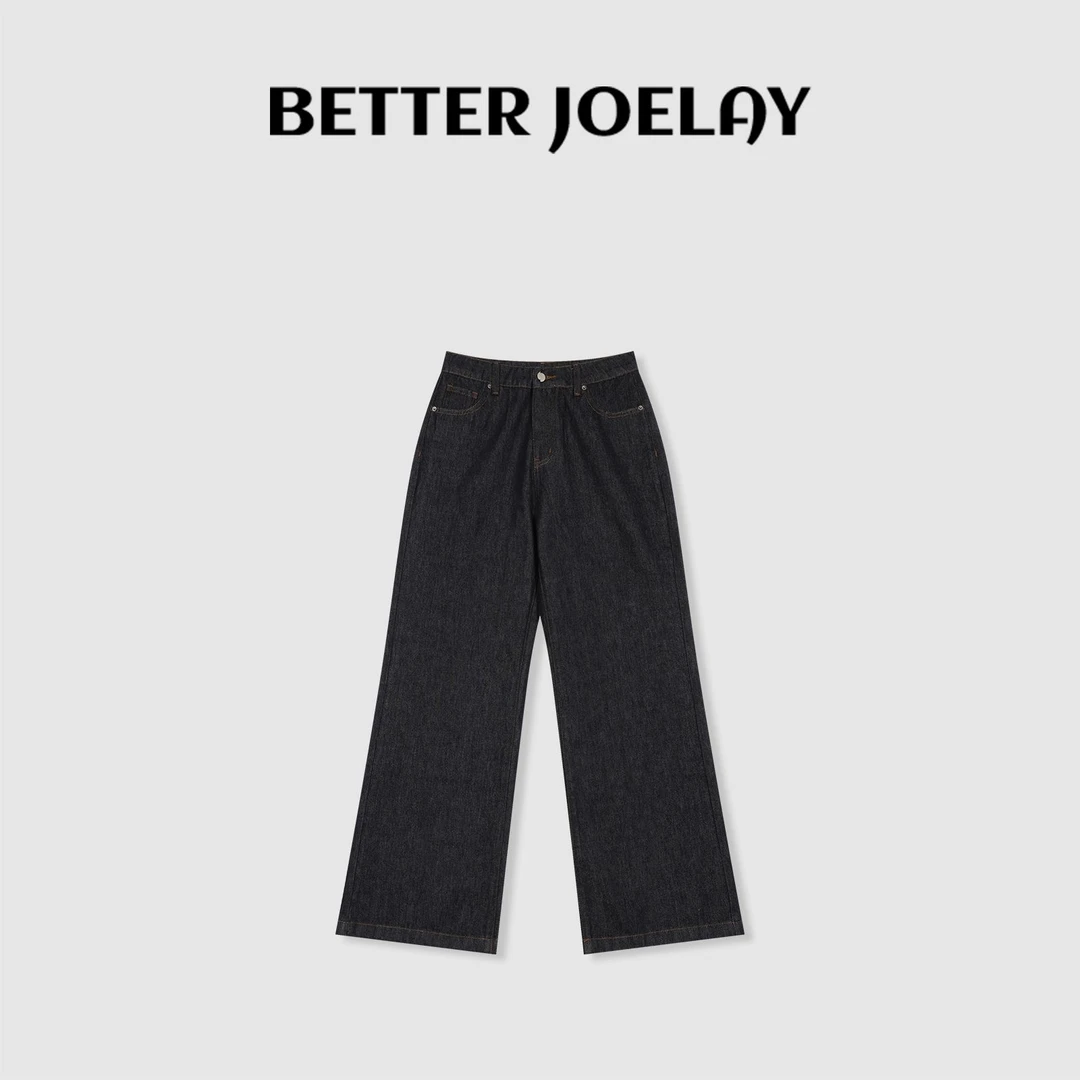 BETTERJOELAY-【线性之美】高端百搭牛仔裤水洗时尚简约宽松ZZ2059