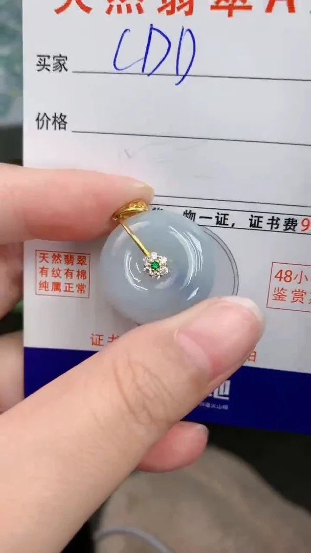 颈饰未镶嵌翡翠天然A货翡翠挂件