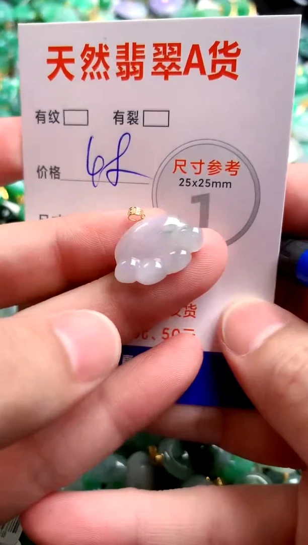 翡翠18K金镶嵌颈饰14003329