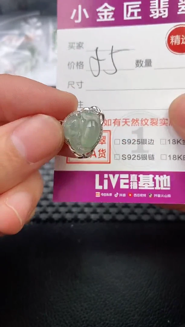 翡翠银S925镶嵌颈饰·