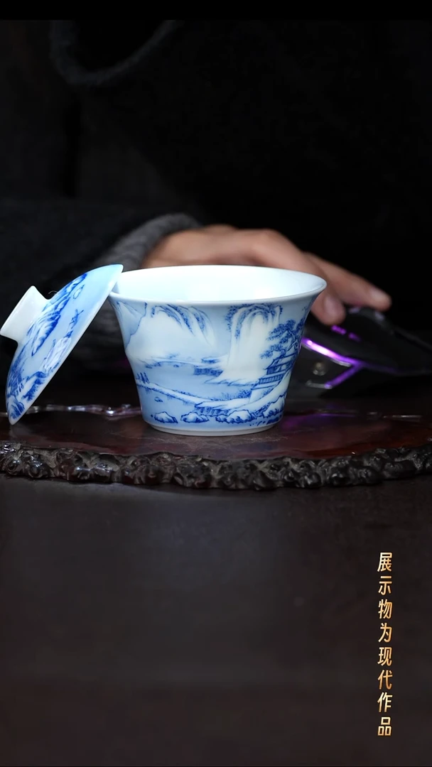 杯子瓷画堂春好瓷好器
