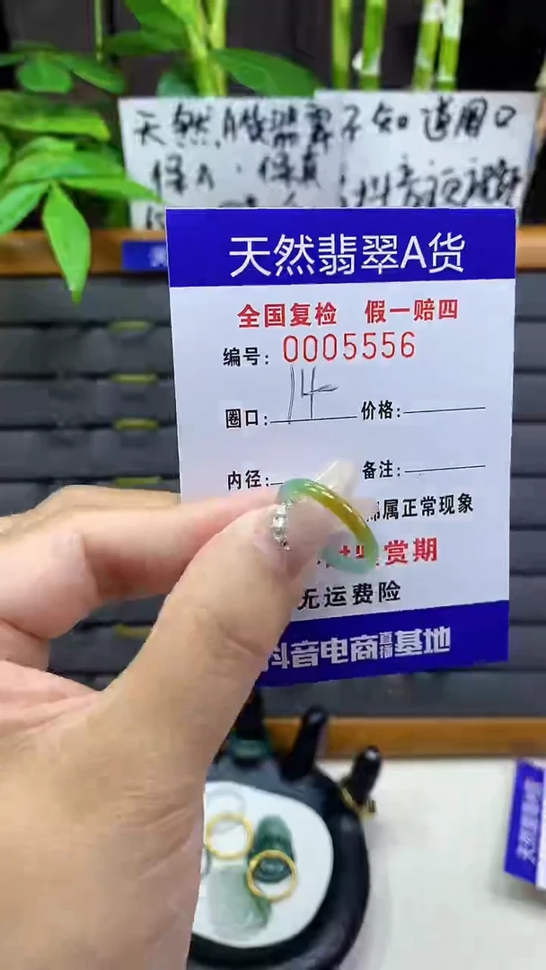 【闪购商品】翡翠戒圈未镶嵌5556天然翡翠A货