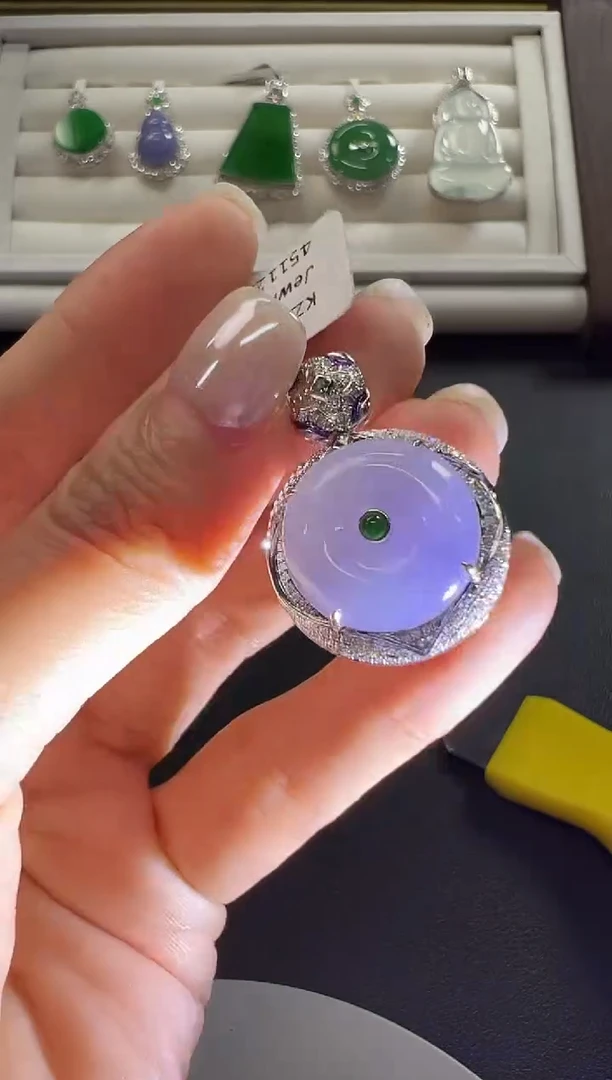 颈饰18K金镶嵌翡翠KZDD1212-038