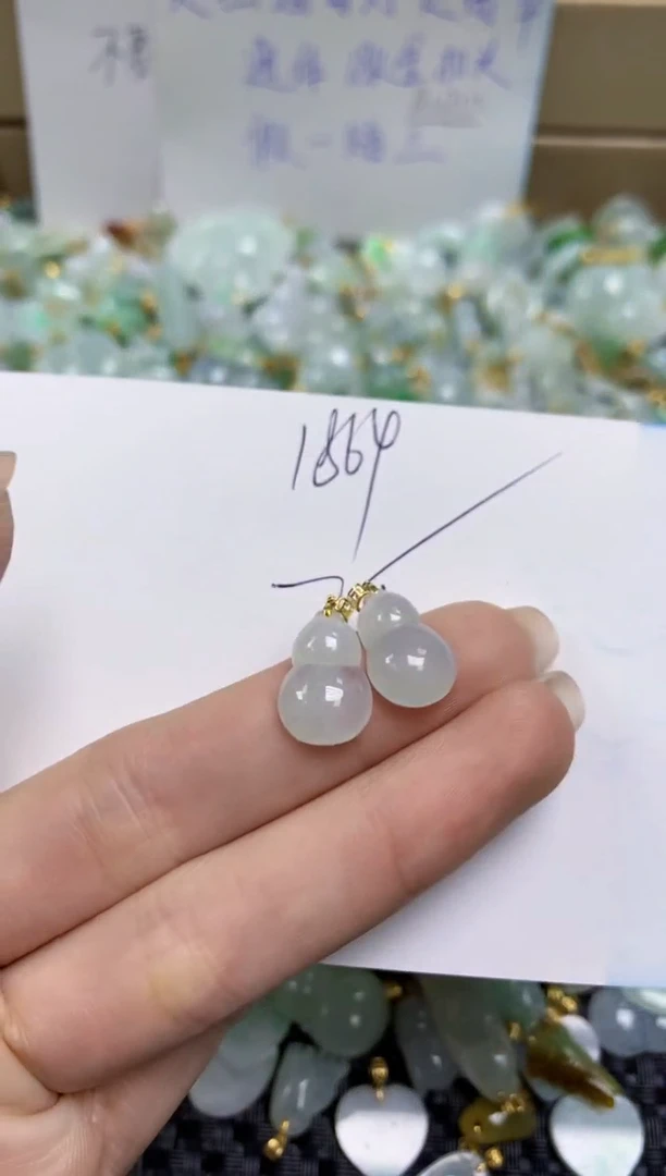 【闪购商品】翡翠颈饰18K金镶嵌天然缅甸A货翡翠