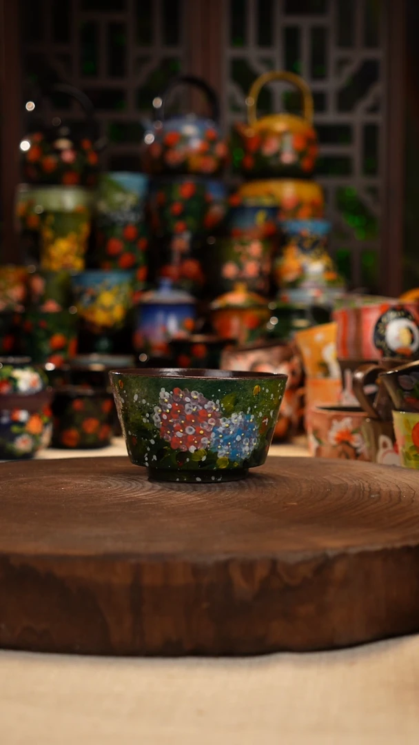 油画 手绘 釉 下彩