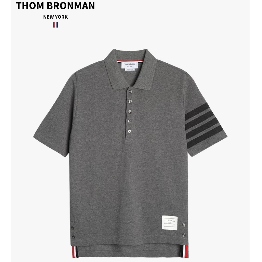 TB【官方正品】汤姆布郎THOMBRONMAN/男士Polo短袖夏季T恤翻领透气