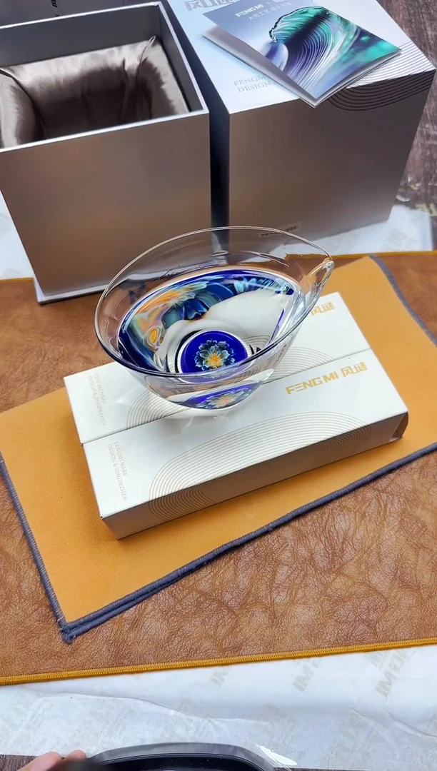 风谜·匠心特制花语天语茶海透明（礼盒装）+茶巾
