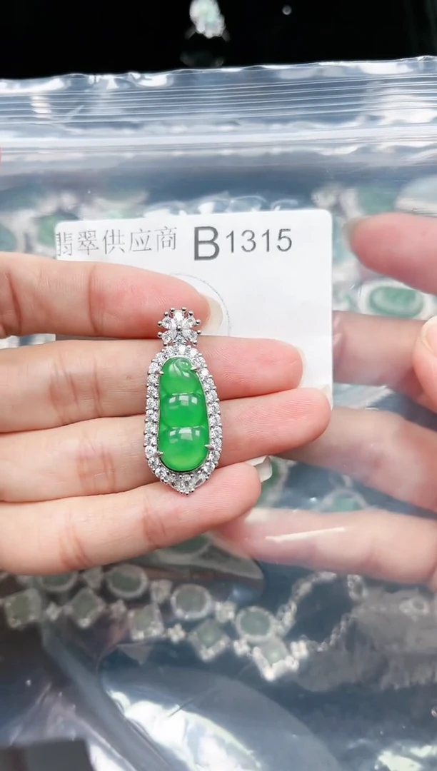 【闪购商品】翡翠颈饰未镶嵌赠皮绳1315