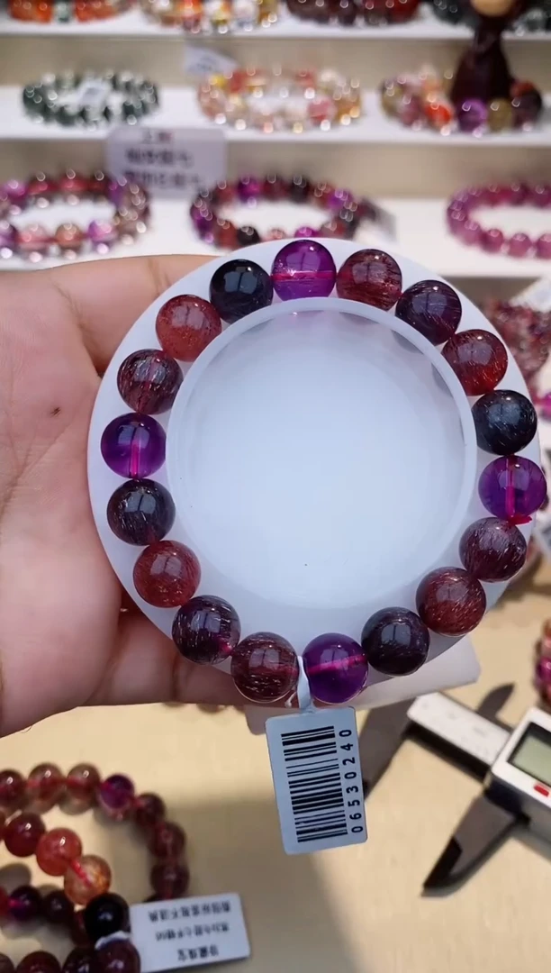 未镶嵌手链水晶黑加仑超七10m+