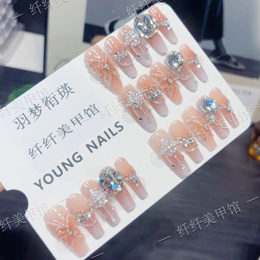 【羽梦衔瑛/施家华子+锆石】纯手工高定穿戴甲