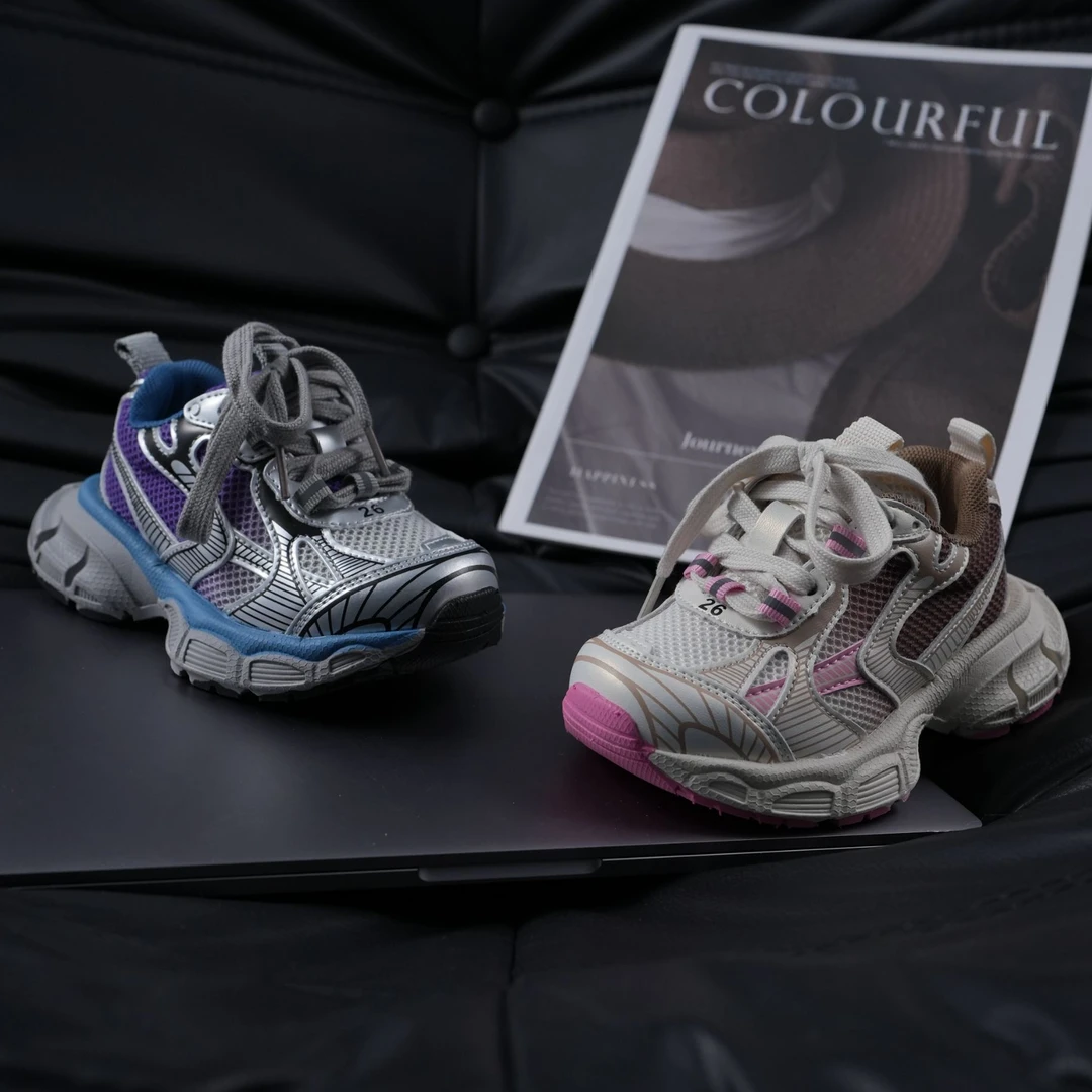 2025春款儿童运动鞋老爹鞋时尚撞色潮流百搭走秀款童鞋 9931