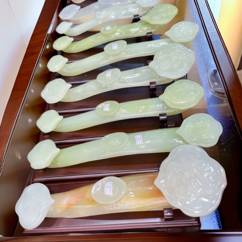 如意祝福摆件玄关客厅装饰乔迁开业高档礼品玉扣摆件玉石居家摆件