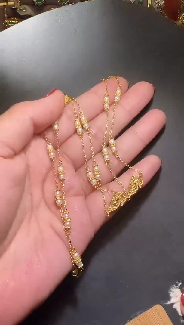 颈饰银S925镶嵌淡水珍珠玥*珍珠万能链