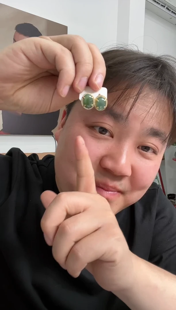 【闪购商品】翡翠耳饰未镶嵌耳环