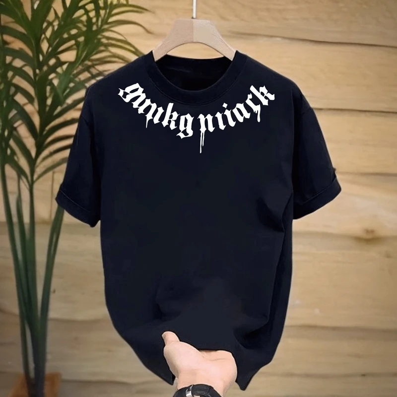 MPAI夏季凉T恤2025新款美式潮流男士圆领短袖体恤休闲半袖纯黑色