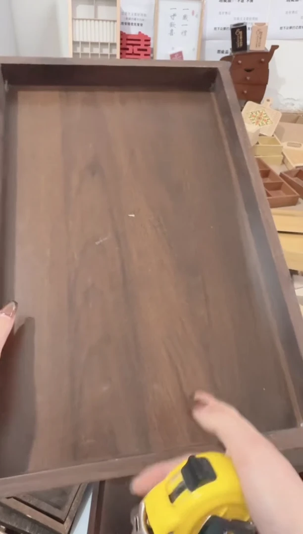 45*29胡桃色大托盘微瑕拍下不退不换无售后