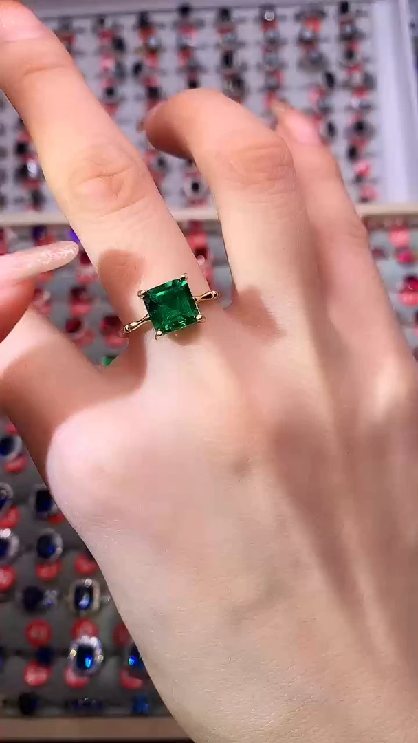 【闪购商品】透辉石戒指银S925镶嵌111111