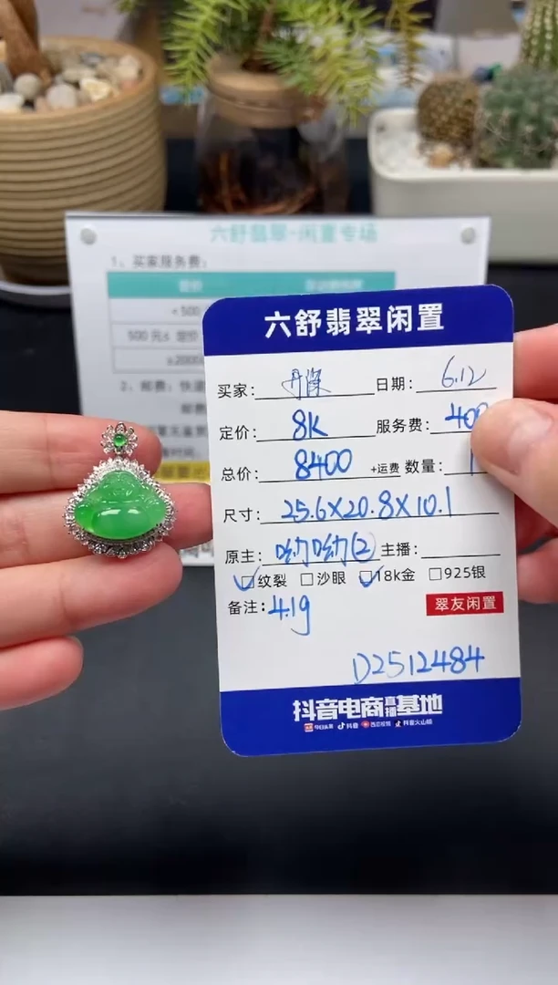翡翠18K金镶嵌颈饰D2512484