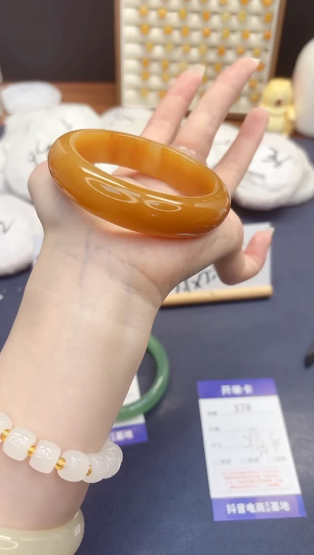 石英质玉手镯未镶嵌378-财气镯-圈口59