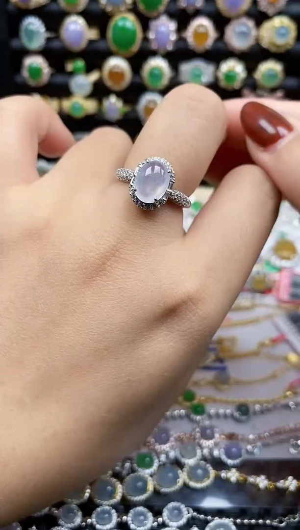 银S925镶嵌戒指翡翠6013