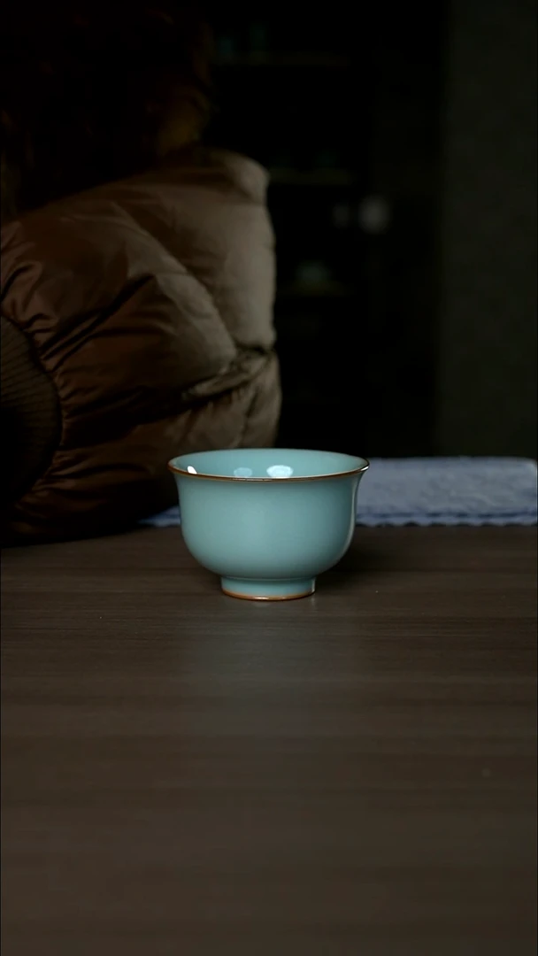 【闪购商品】杯天青小压手杯一级开片
