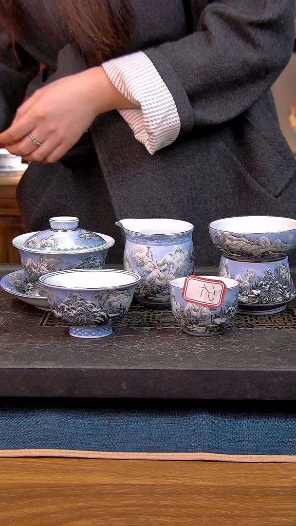 简装家用款10件套 白瓷陶瓷茶具