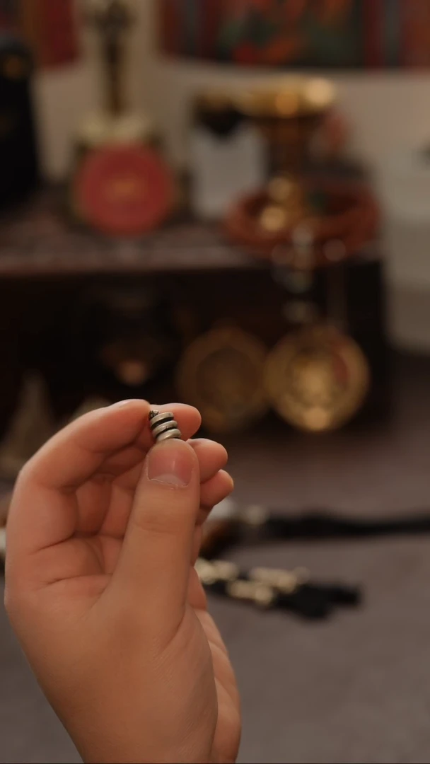 柏香籽/百香籽把件14号925银隔珠