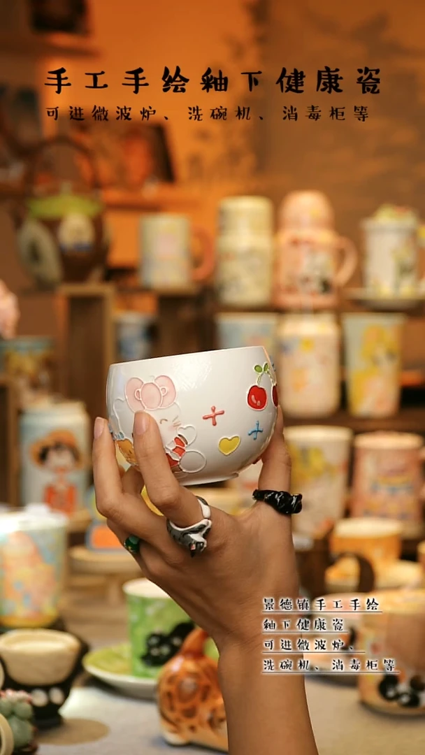 【闪购商品】杯陶瓷景德镇高温釉下彩&A326