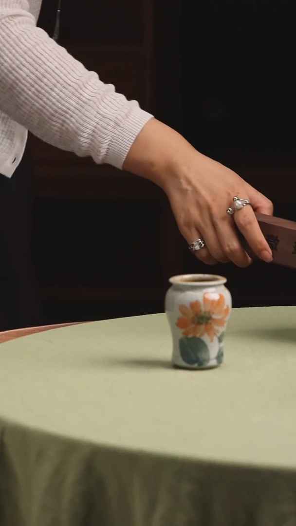 摆件不带花景德镇手工手绘陶瓷花瓶赏瓶