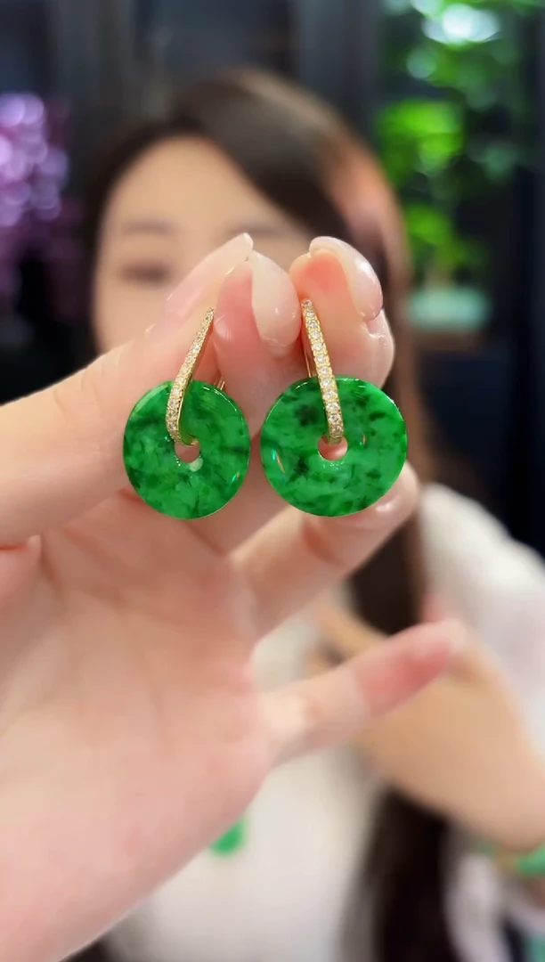 未镶嵌翡翠耳饰 含大耳包/多样性发货/一对