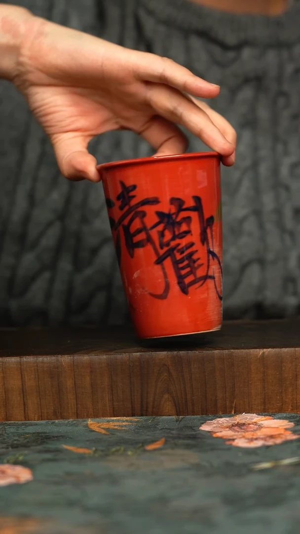 杯釉下彩手工手绘同款陶器