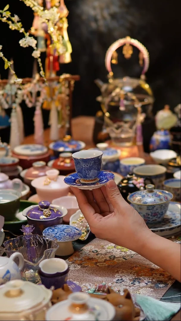 【闪购商品】万花蝶恋花杯+杯垫