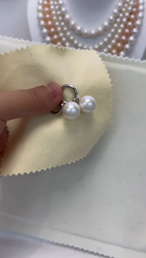 【闪购商品】淡水珍珠耳饰银S925镶嵌10#