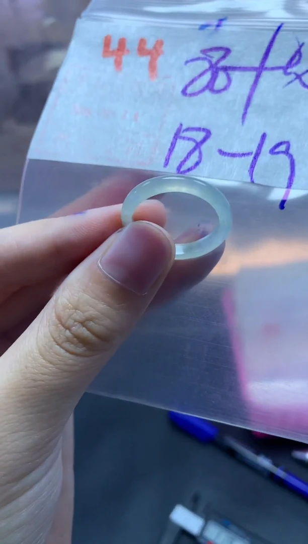 未镶嵌定制翡翠戒圈18-19#90毛货需精细抛光