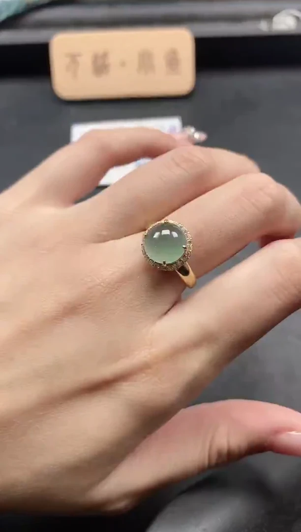 银S925镶嵌戒指翡翠151541