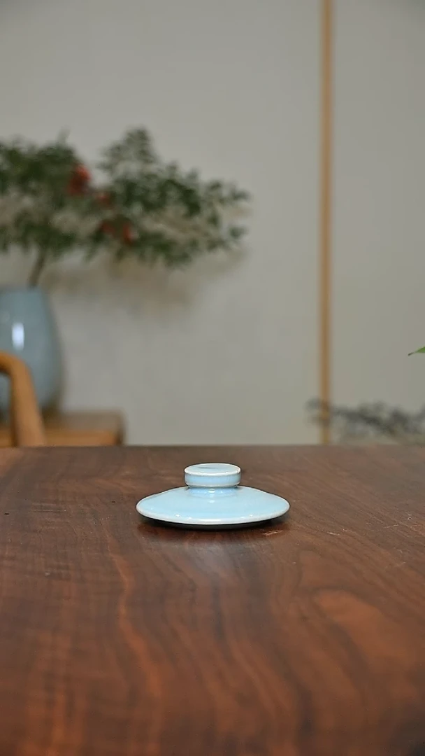 呦***?茶水分离杯盖子 天青 微瑕