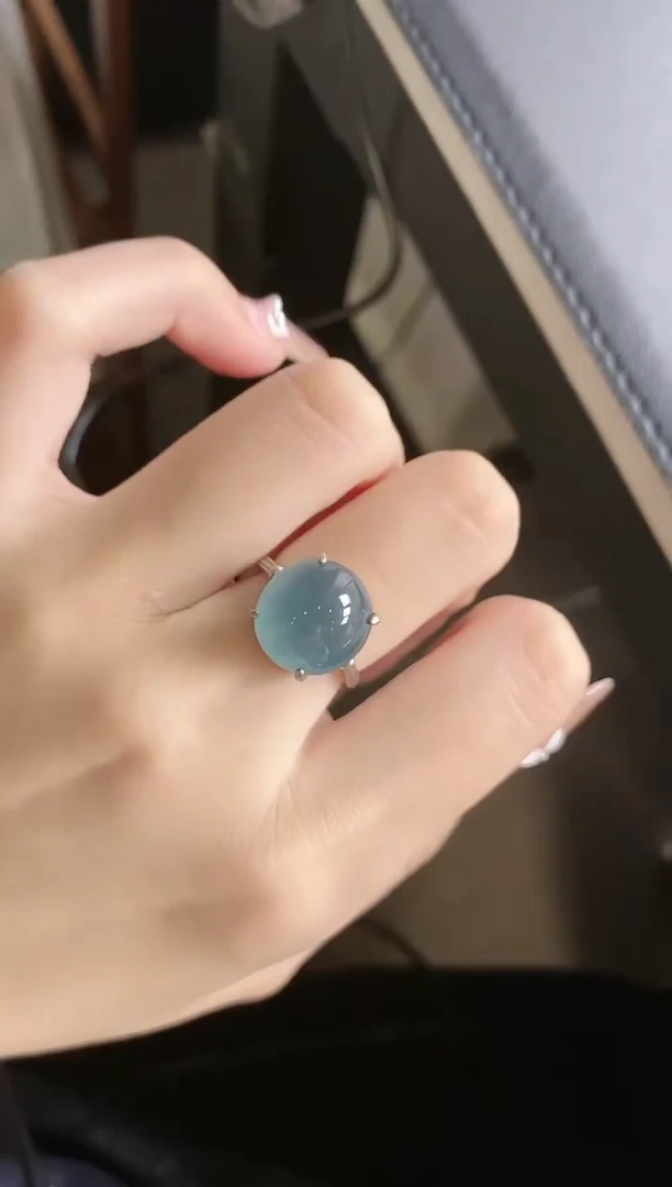 【闪购商品】翡翠戒指银S925镶嵌51511