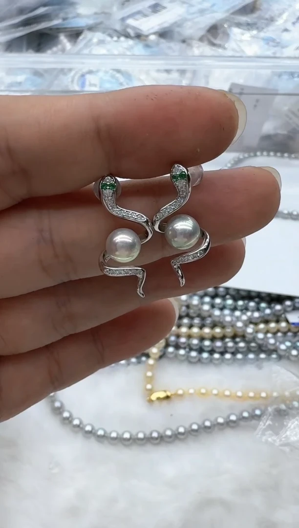 【闪购商品】海水珍珠耳饰银S925镶嵌清货