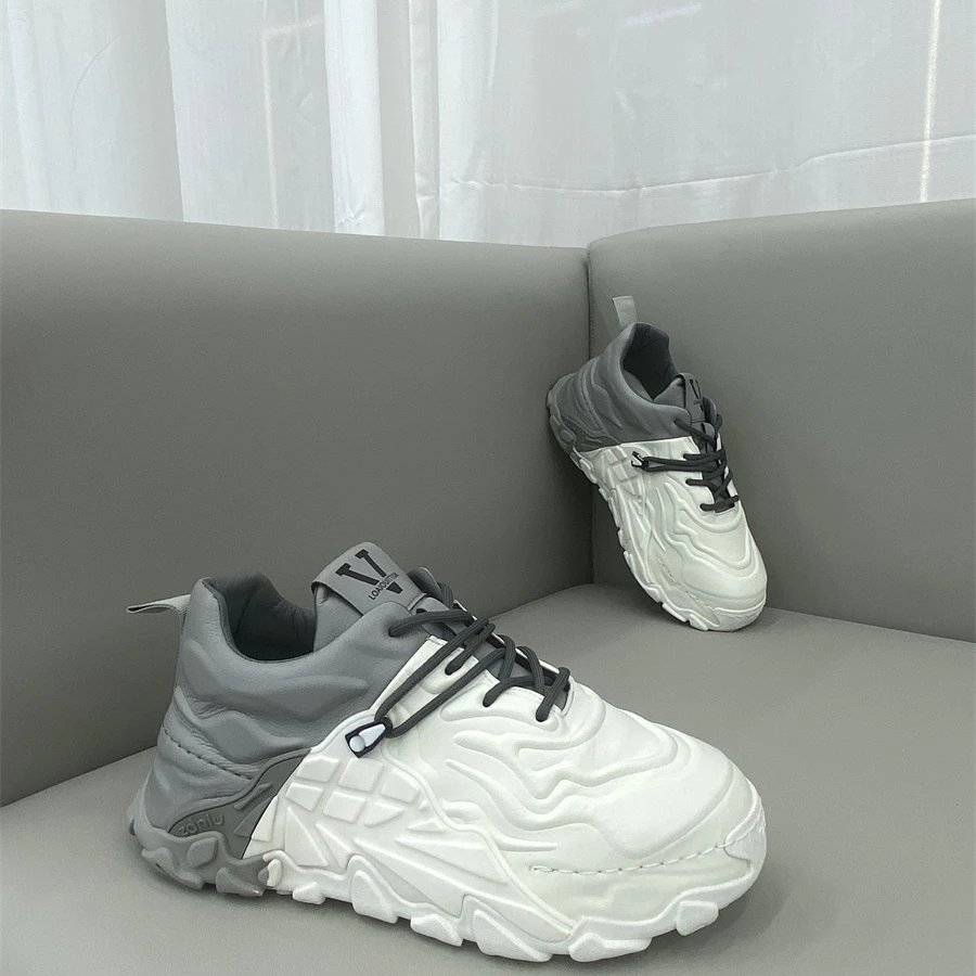 法莎尼亚老爹鞋男款舒适增高老爹鞋爆款潮牌鞋时尚休闲百搭拼色鞋