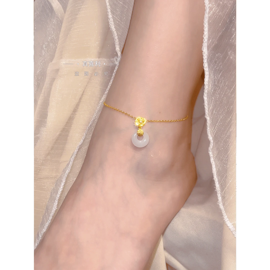 真喜利【平安扣】脚链 简约个性 轻奢气质小众时尚 百搭高级感
