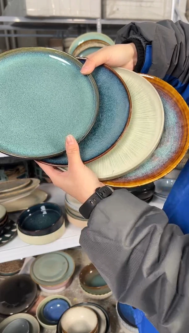 陶瓷外贸尾货瑕疵满20包邮X4 小盘8英寸