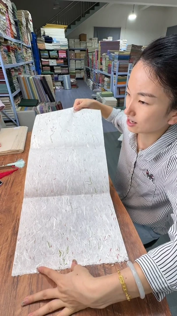 纯手工30*60cm50张青丝红花雁楮清水云龙半生熟