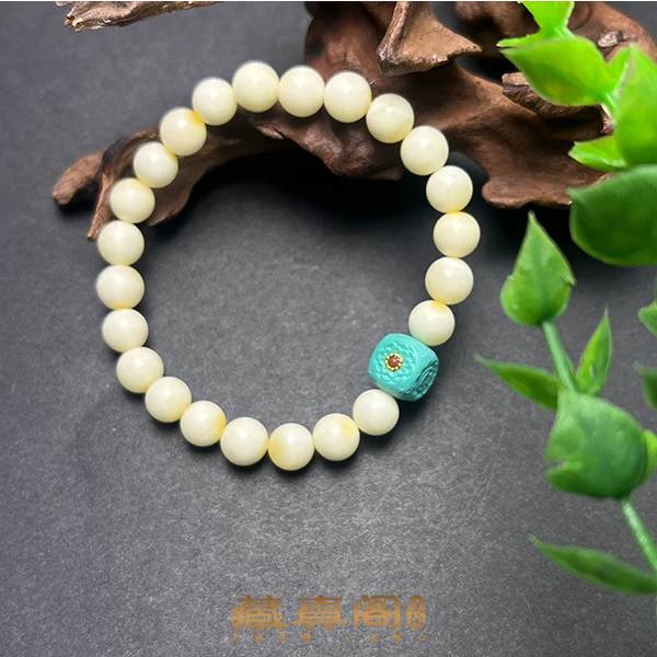 【藏真阁】H1763天然琥珀珠宝白蜡DIY百搭手串