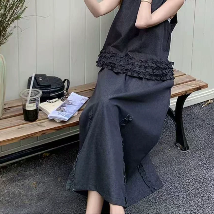 【蛋家&天丝亚麻】木耳边夏日韩系套装