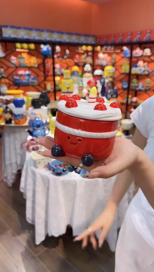 瓷片@@蜡烛蛋糕陶瓷水杯