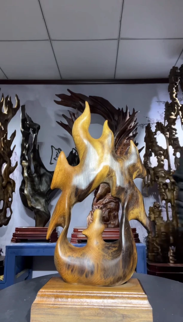 金丝楠木雕款闲**事金丝楠木工艺品摆件