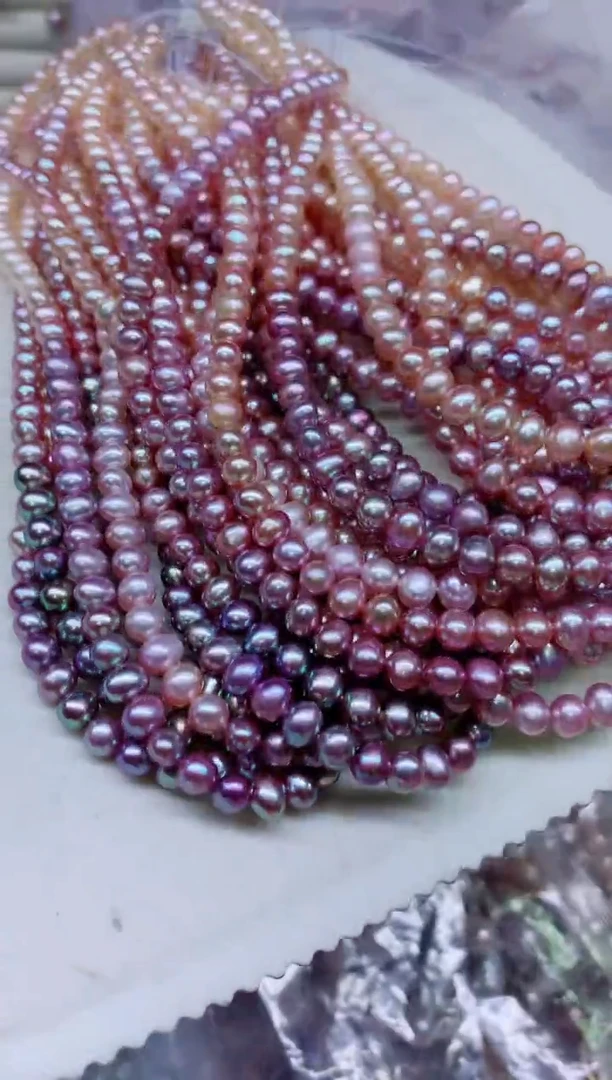 未镶嵌淡水珍珠裸珠无扣头多样性发其一，非无暇